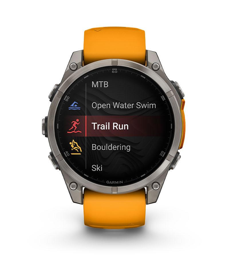 Garmin Fenix 8 51Mm, Saph, Ti/Bare/Graphite/Orange, Sea (Amoled Sapphire)