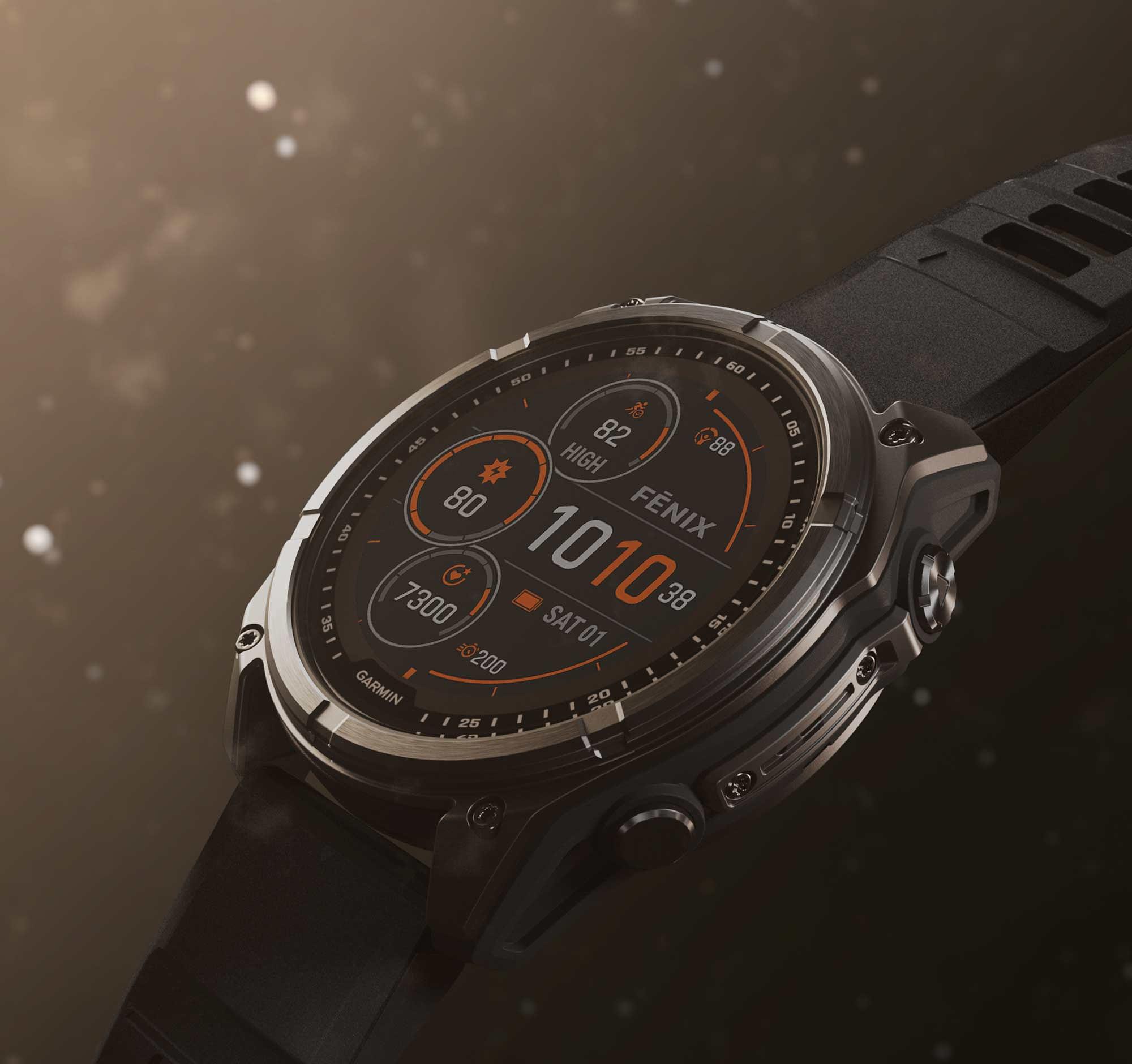 Garmin Fenix 8 47Mm, Saph,Crbngryti/Blk,Blk/Pebblegray, Sea (Amoled Sapphire)