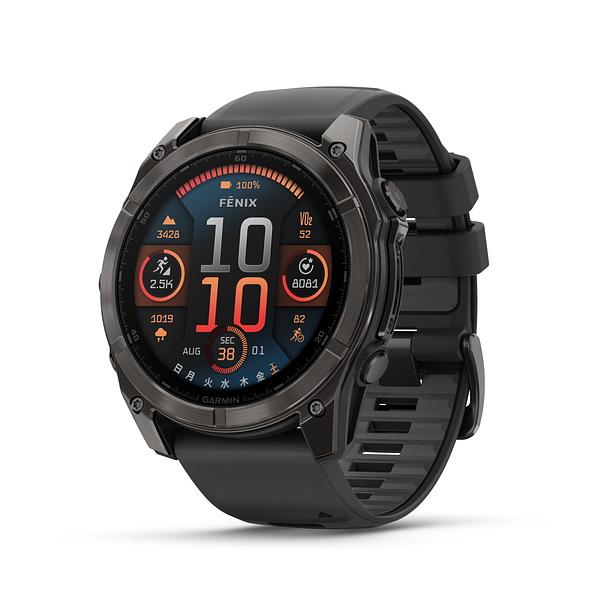 Garmin Fenix 8 47Mm, Saph,Crbngryti/Blk,Blk/Pebblegray, Sea (Amoled Sapphire)
