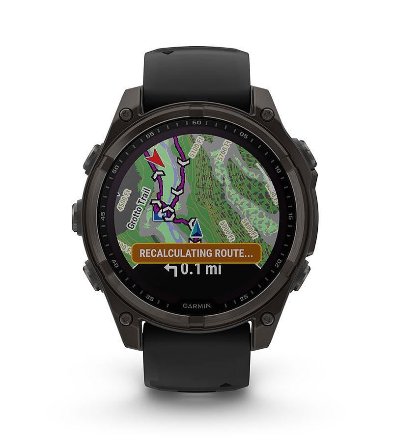 Garmin Fenix 8 47Mm,Saph Solar,Crbngry Ti/Bk,Blkpblgrybd (Sapphire Solar)