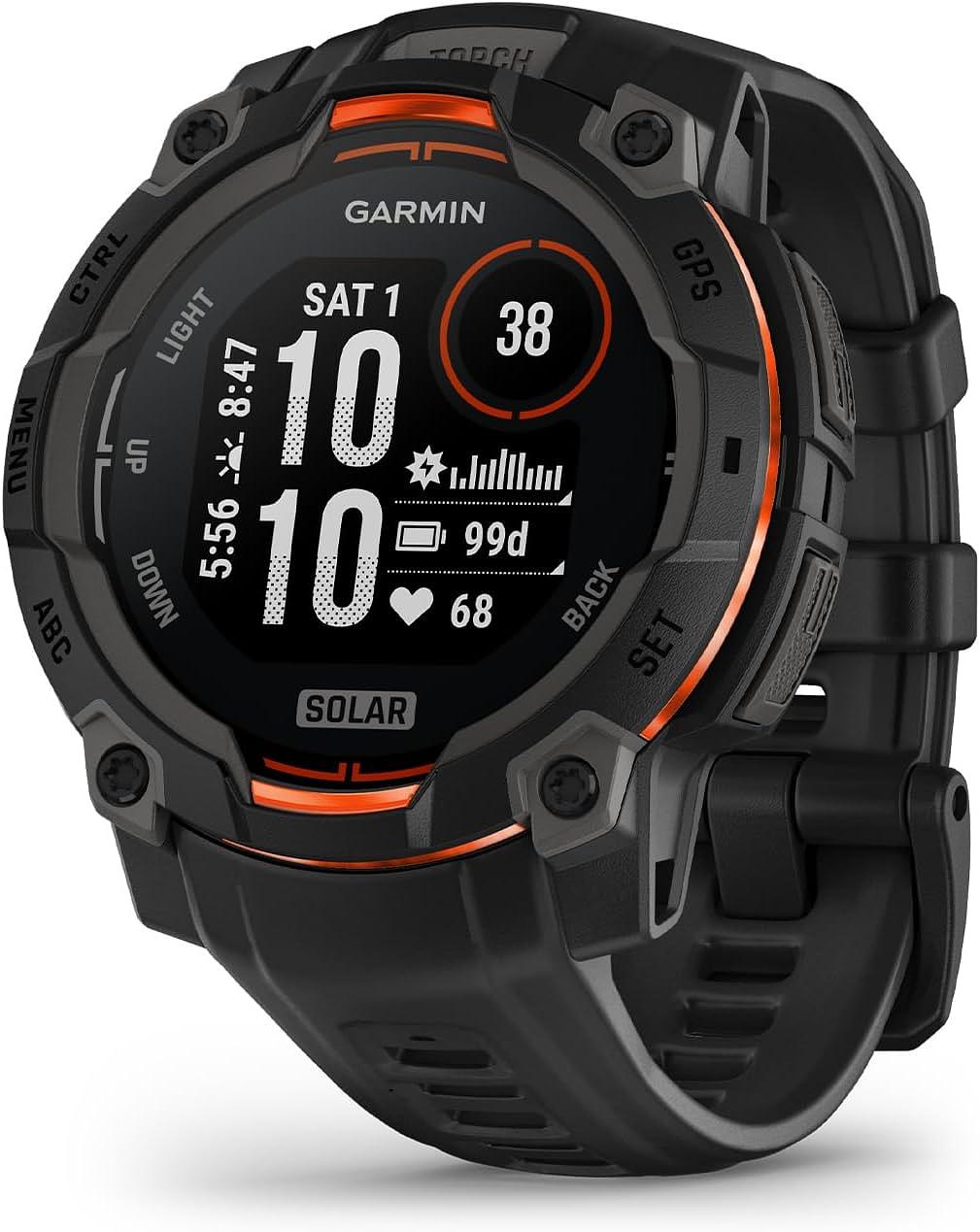 Garmin Instinct 3 45mm-Solar-Black Bezel with Black Band